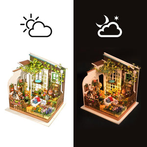 Balcone fiorito in miniatura con illuminazione – Immagine 2