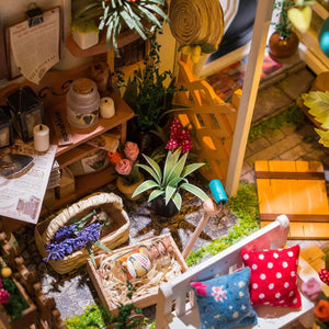 Balcone fiorito in miniatura con illuminazione – Immagine 7