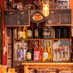 Bar e ristorante in miniatura con illuminazione – Immagine 4