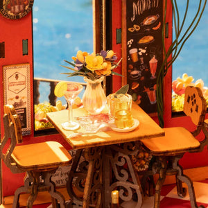 Bar e ristorante in miniatura con illuminazione – Immagine 5
