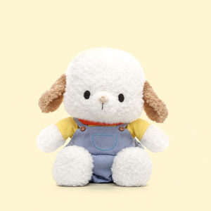 Cagnolino di peluche con vestiti blu – Immagine 2