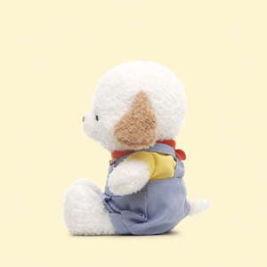 Cagnolino di peluche con vestiti blu – Immagine 3