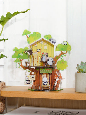 Casa sull'albero del panda – Puzzle 3D da 84 pezzi – Immagine 4