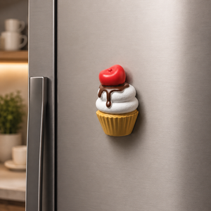 Magnete da frigorifero – Cupcake alla ciliegia e cioccolato – Immagine 2