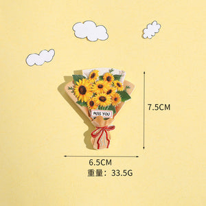Magnete da frigorifero – Grande mazzo di girasoli – Immagine 3