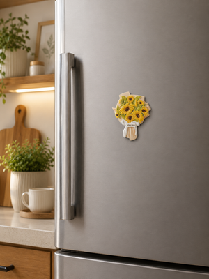 Magnete da frigorifero – Mazzo di girasoli – Immagine 1