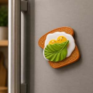 Magnete da frigorifero – Toast, uovo e lattuga – Immagine 1