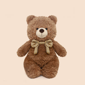 Orso classico di peluche con fiocco – 28,5 cm – Immagine 1