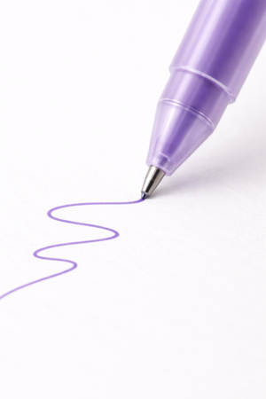 Penna gel viola a punta fine – 0,5 mm – Immagine 2