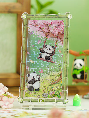 Puzzle panda con cornice in acrilico – 55 pezzi – Immagine 12
