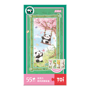 Puzzle panda con cornice in acrilico – 55 pezzi – Immagine 13