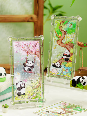 Puzzle panda con cornice in acrilico – 55 pezzi – Immagine 3