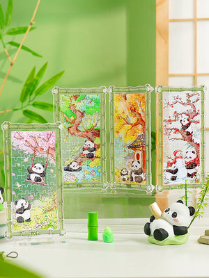 Puzzle panda con cornice in acrilico – 55 pezzi – Immagine 5
