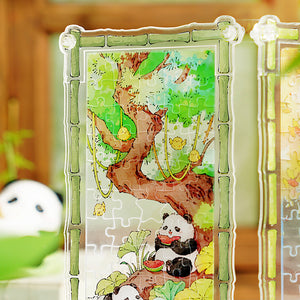 Puzzle panda con cornice in acrilico – 55 pezzi – Immagine 9