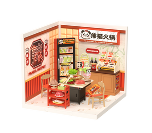 Ristorante del panda con pentola calda in miniatura – Immagine 1