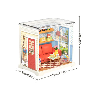 Salotto rustico blu in miniatura – Immagine 6