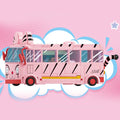 Autobus rosa degli amici – Set di costruzioni – Immagine 1