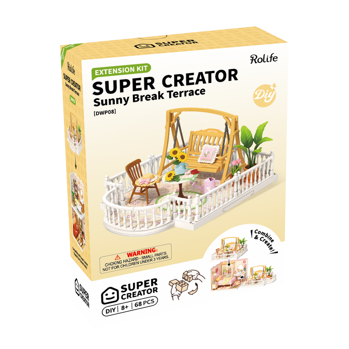 Balcone del mattino soleggiato in miniatura – Immagine 2