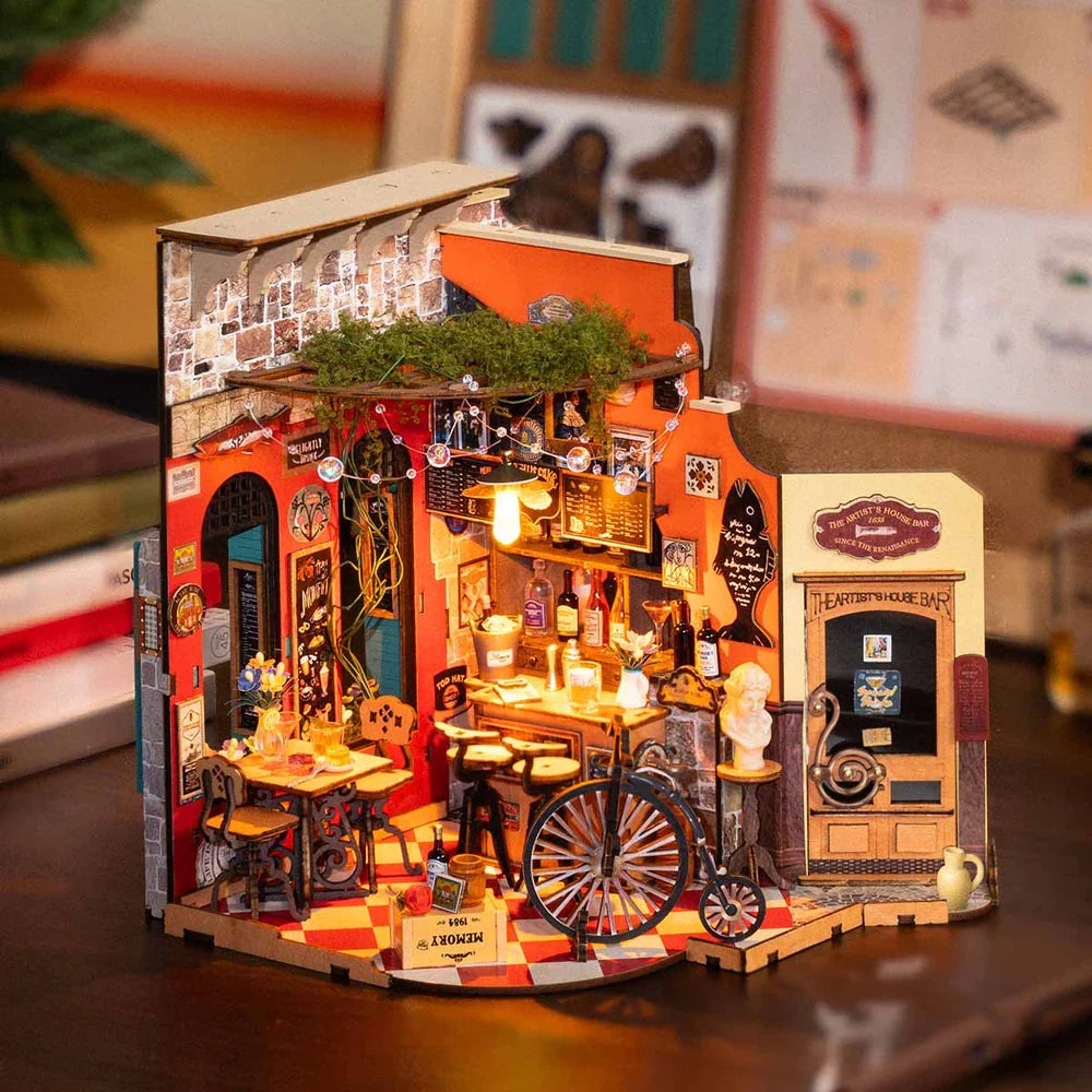 Bar e ristorante in miniatura con illuminazione – Immagine 2
