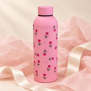 Borraccia rosa con fiori – Immagine 6