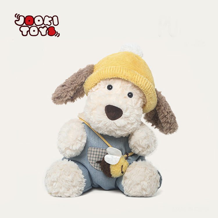 Cagnolino di peluche con cappello giallo – Immagine 3