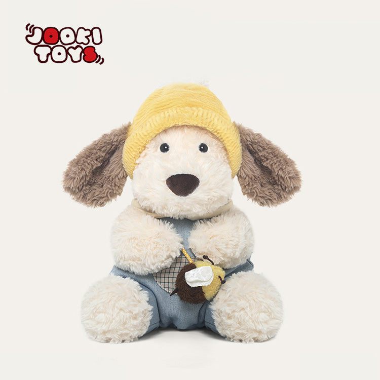 Cagnolino di peluche con cappello giallo – Immagine 4