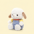Cagnolino di peluche con vestiti blu – Immagine 1
