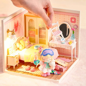 Camera da letto rosa in miniatura da assemblare – Immagine 5