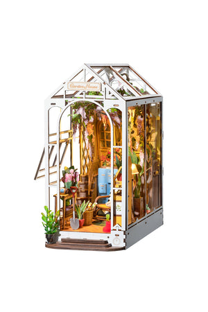 Casa giardino in miniatura per libreria – Immagine 1