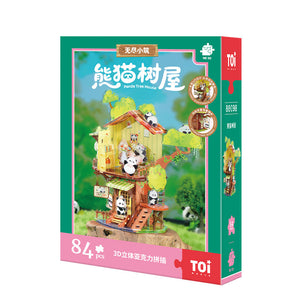Casa sull'albero del panda – Puzzle 3D da 84 pezzi – Immagine 1
