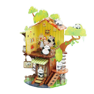Casa sull'albero del panda – Puzzle 3D da 84 pezzi – Immagine 2