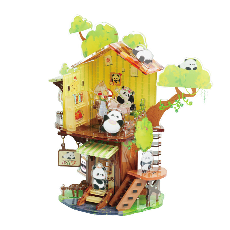 Casa sull'albero del panda – Puzzle 3D da 84 pezzi – Immagine 2
