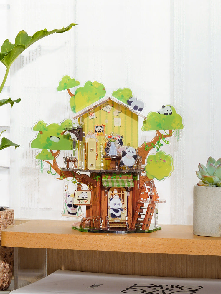 Casa sull'albero del panda – Puzzle 3D da 84 pezzi – Immagine 4