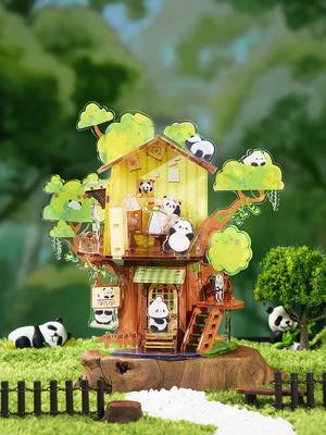 Casa sull'albero del panda – Puzzle 3D da 84 pezzi – Immagine 7