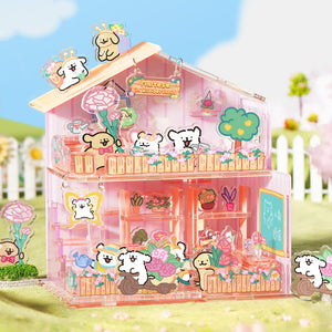 Casetta rosa del cucciolo – Puzzle 3D in acrilico da 76 pezzi – Immagine 2