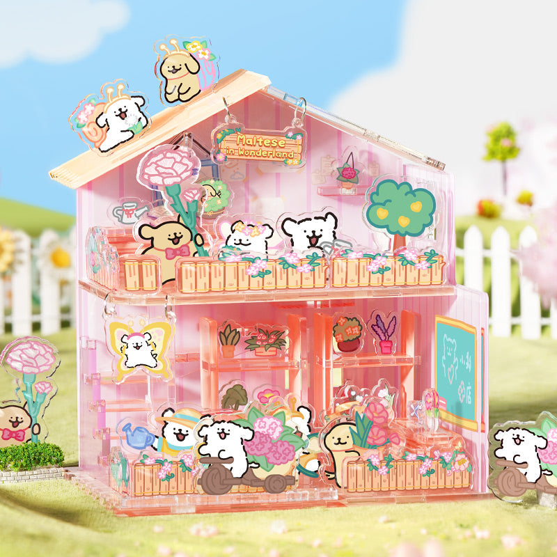 Casetta rosa del cucciolo – Puzzle 3D in acrilico da 76 pezzi – Immagine 2