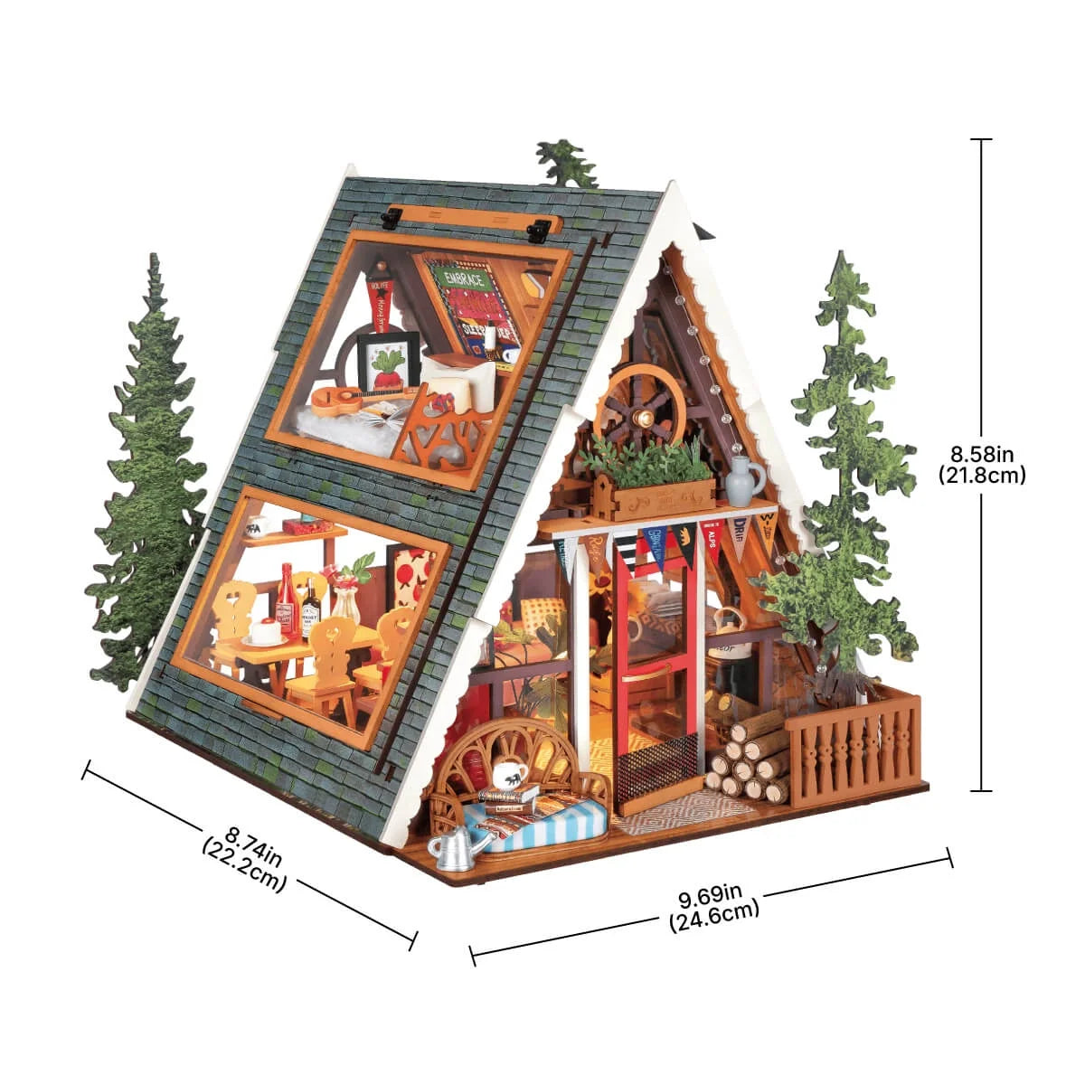 Chalet triangolare in legno da assemblare – Immagine 2