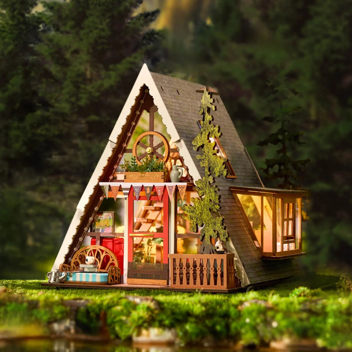 Chalet triangolare in legno da assemblare – Immagine 5