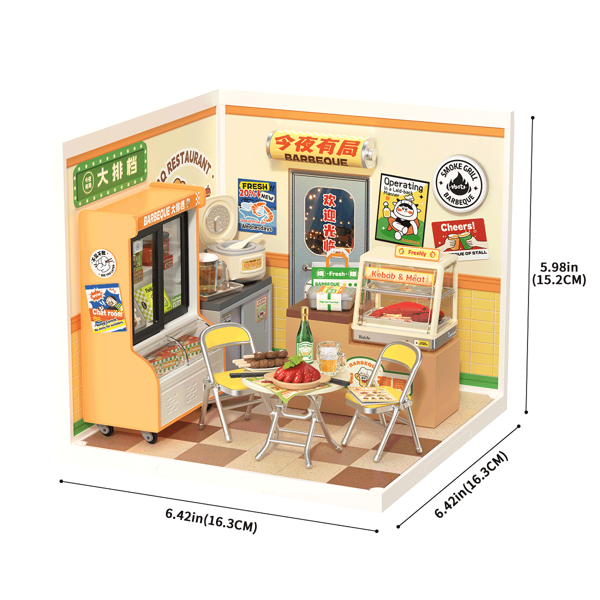 Chiosco notturno di street food in miniatura – Immagine 4