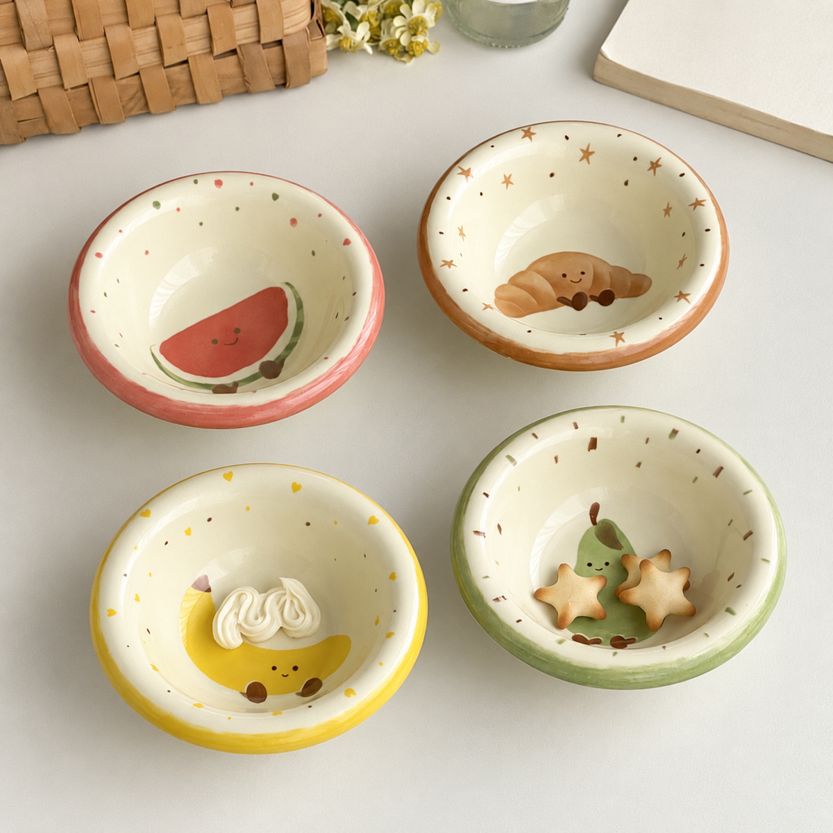 Ciotolina in ceramica con decorazioni – 11,4 cm – Immagine 4