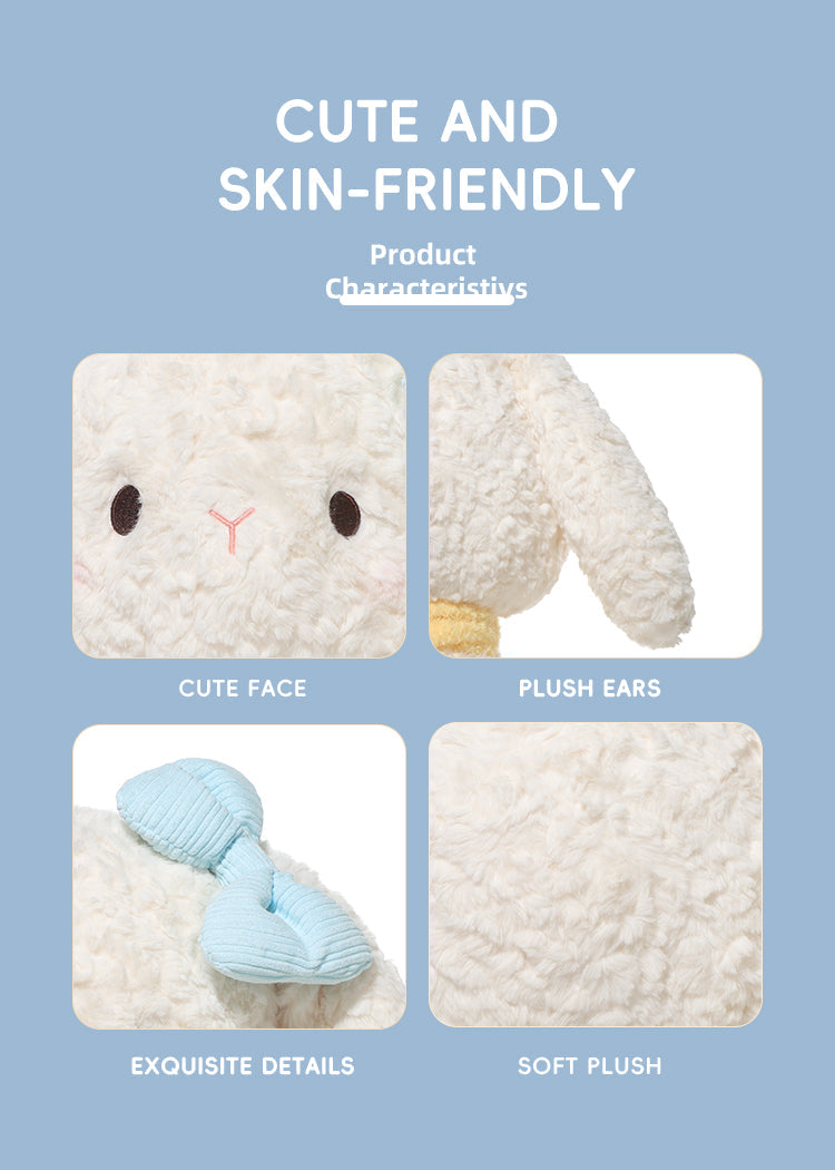 Coniglio Coco di peluche con fiocco – Immagine 3