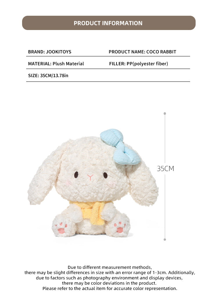 Coniglio Coco di peluche con fiocco – Immagine 4