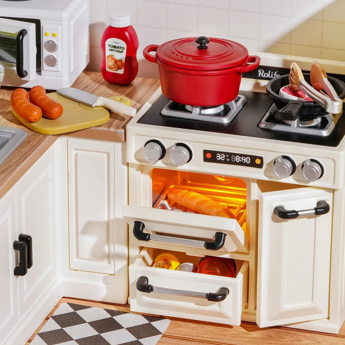 Cucina dei pasti felici in miniatura – Immagine 3