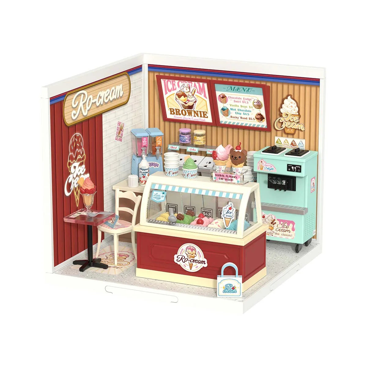 Gelateria in miniatura con illuminazione – Immagine 1
