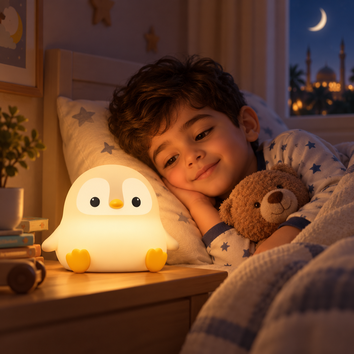 Lampada notturna pinguino ricaricabile – Immagine 12