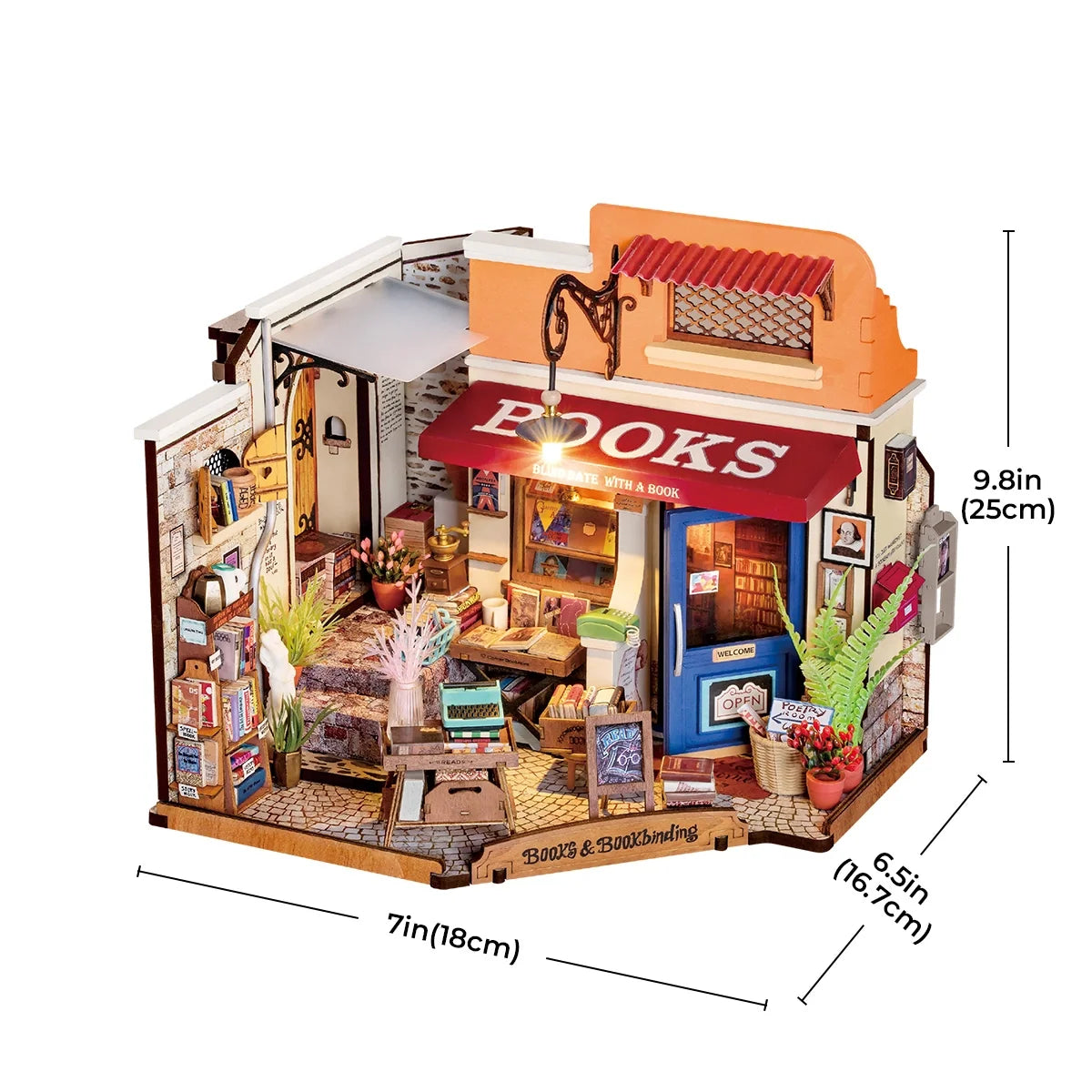 Libreria in miniatura con illuminazione – Immagine 7
