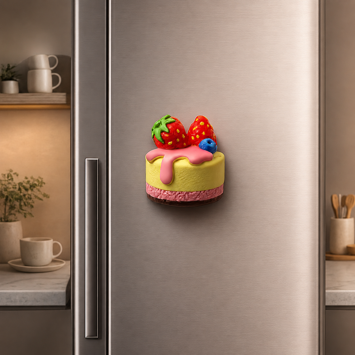 Magnete da frigorifero – Cheesecake alla frutta – Immagine 3