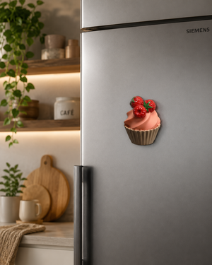 Magnete da frigorifero – Cupcake ai frutti di bosco – Immagine 3