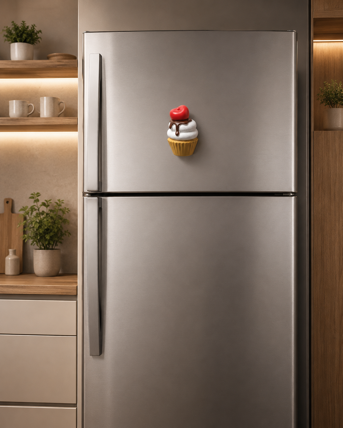 Magnete da frigorifero – Cupcake alla ciliegia e cioccolato – Immagine 3