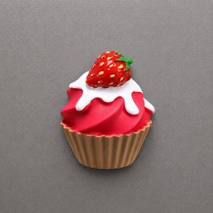 Magnete da frigorifero – Cupcake alla fragola – Immagine 1